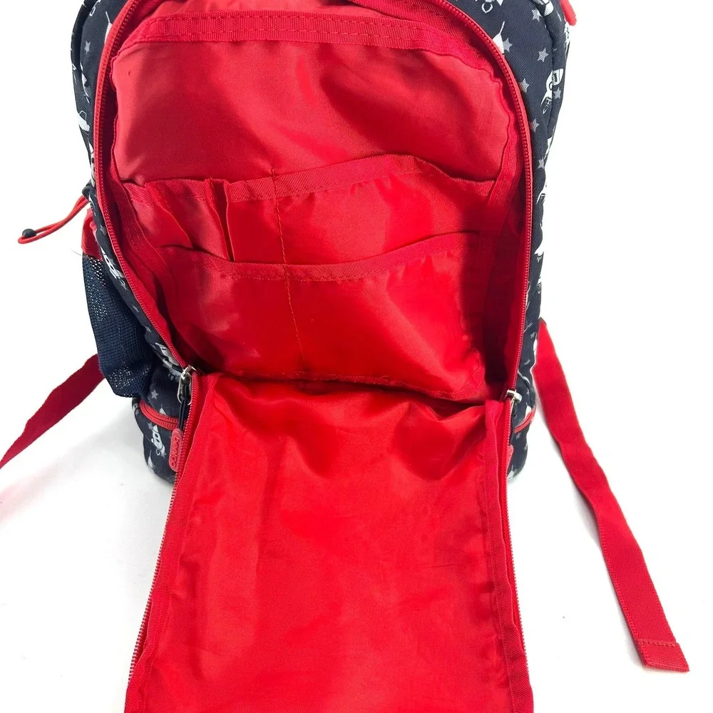 Bentgo Kids Backpack with Insulated Lunch Compartment Rocket Ship Navy Red